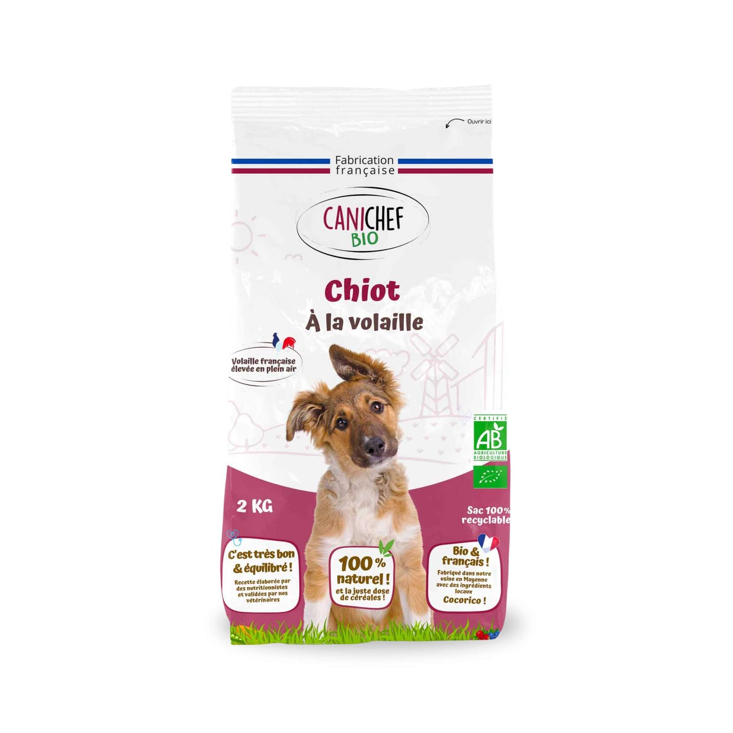 Croquettes BIO à la Volaille Fraîche - Chiot