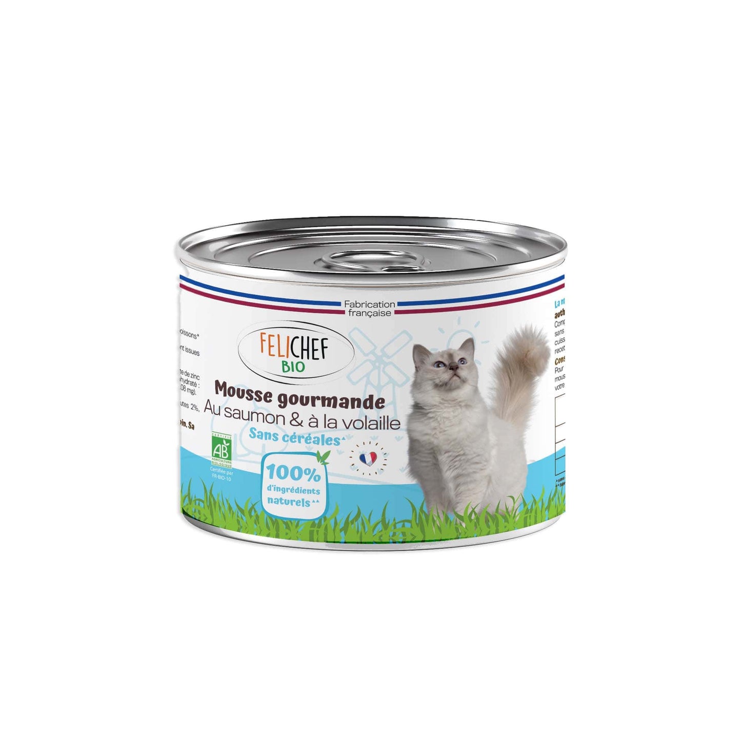 Mousses sans céréales au Saumon BIO (x12) - Chat