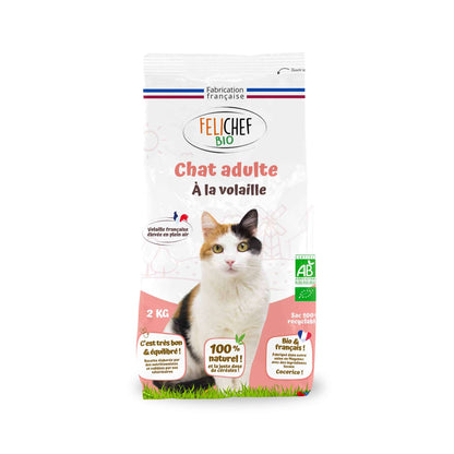 Croquettes BIO Volaille & légumes - Chat adulte