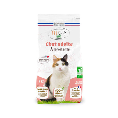 Croquettes BIO Volaille & légumes - Chat adulte